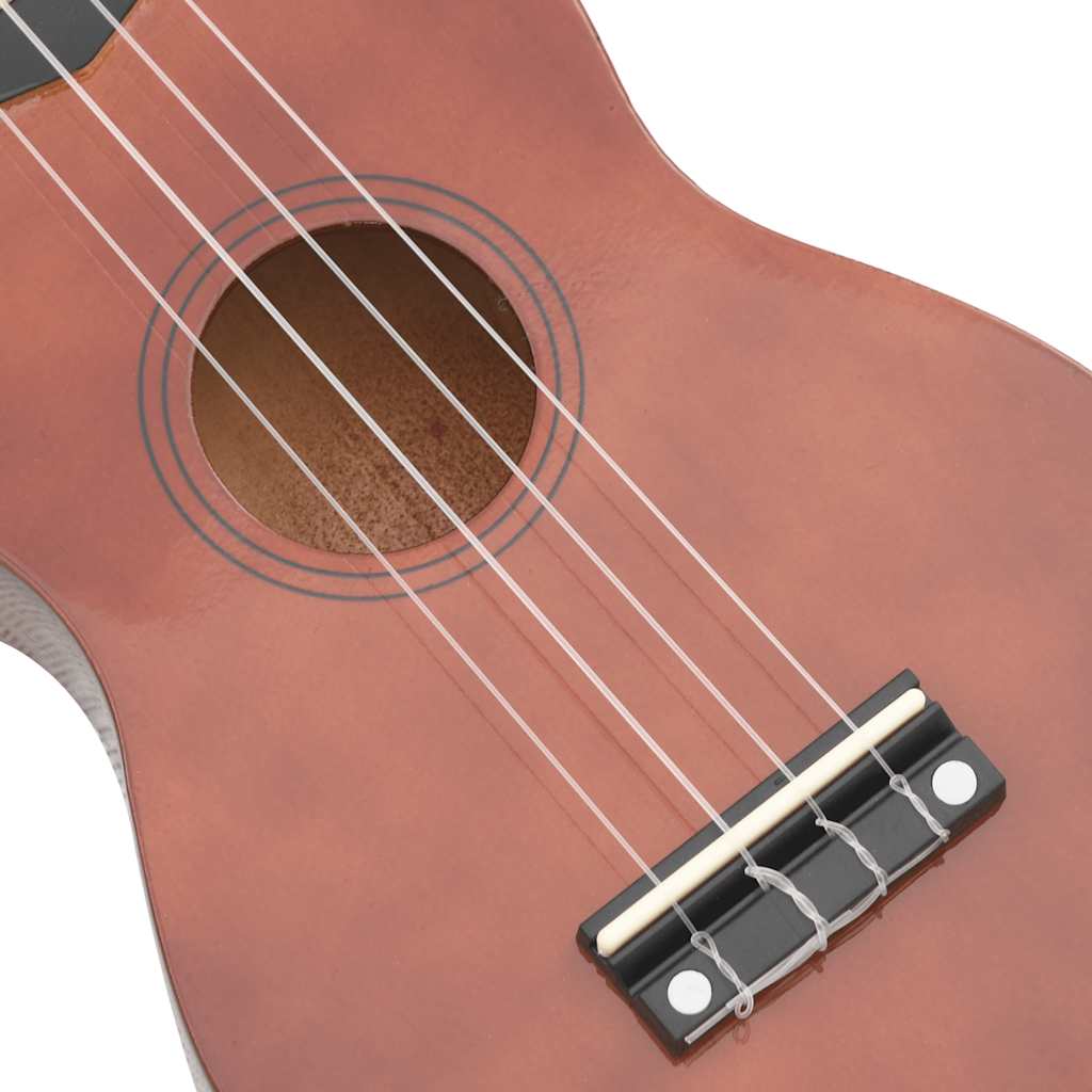 Sopran Ukulele Set für Kinder mit Tasche Dunkles Holz 21