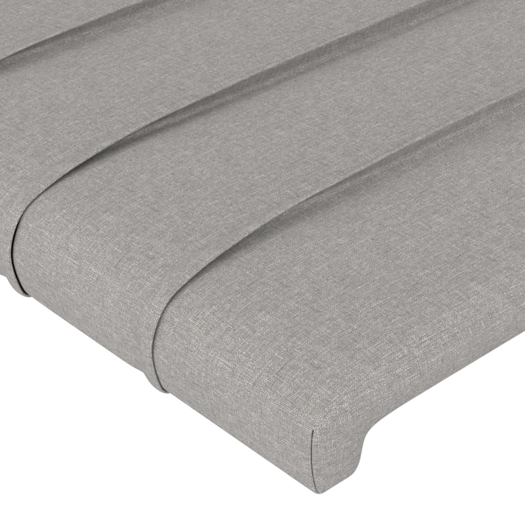 Kopfteil Hellgrau 80x5x118/128 cm Stoff
