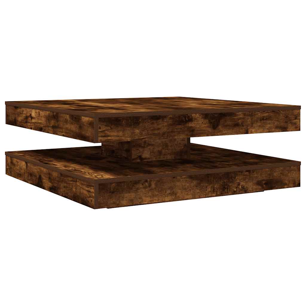 Couchtisch 360-Grad Drehbar Weiß 90x90x34,5 cm