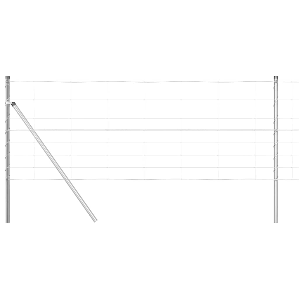 Ground Fix Geschweißter Drahtzaun 25 x 0,8 m Silber Netz