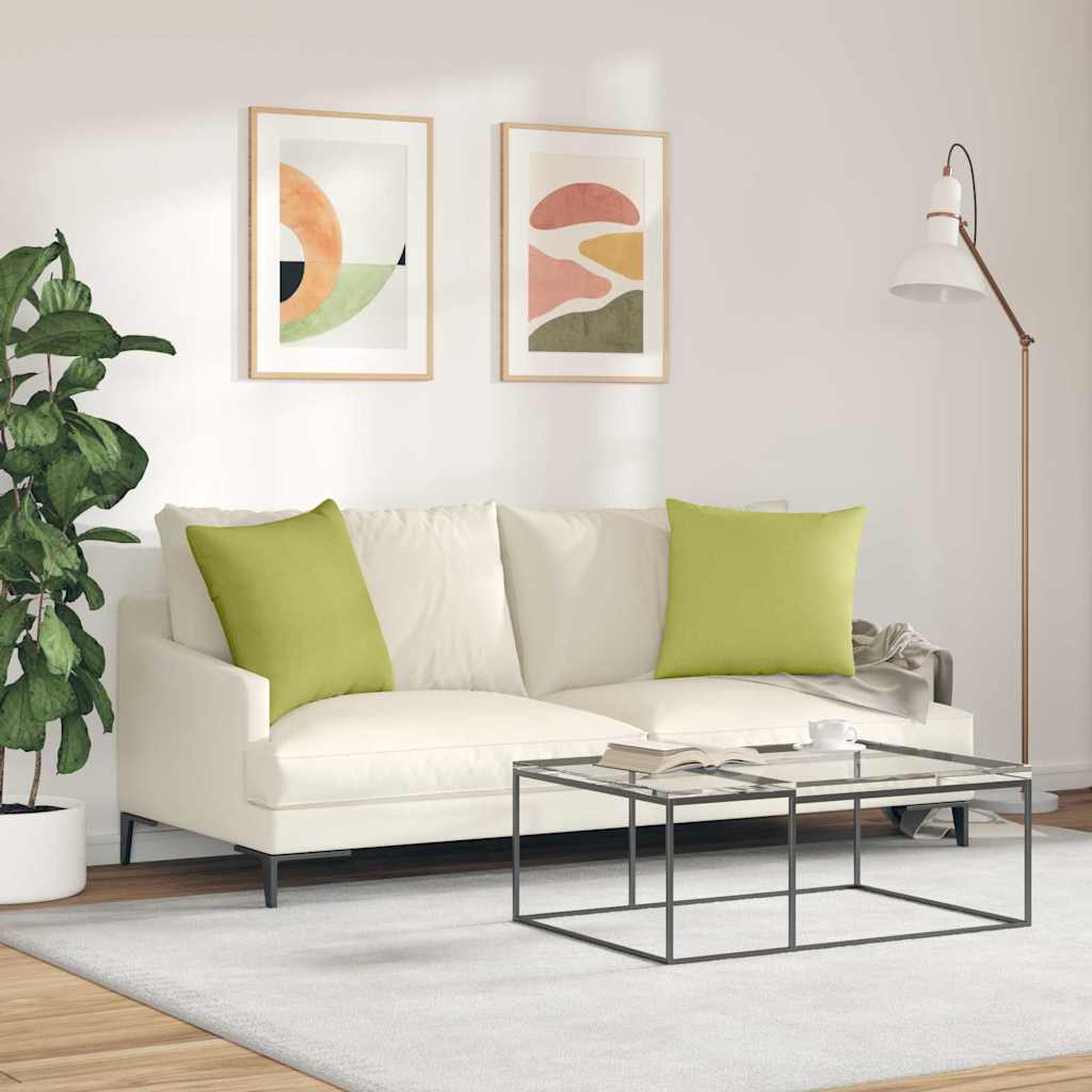 Sofakissen 2 pcs Hellgrau 50 x 30 cm Stoff