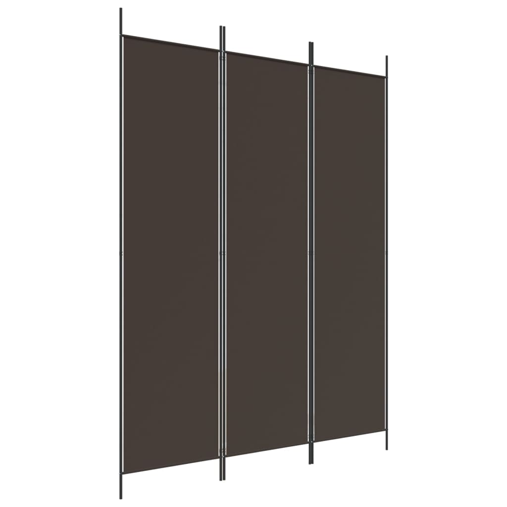 3-tlg. Paravent Schwarz 150x200 cm Stoff