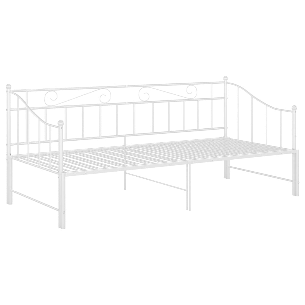 Ausziehsofa Bettgestell Schwarz Metall 90x200 cm