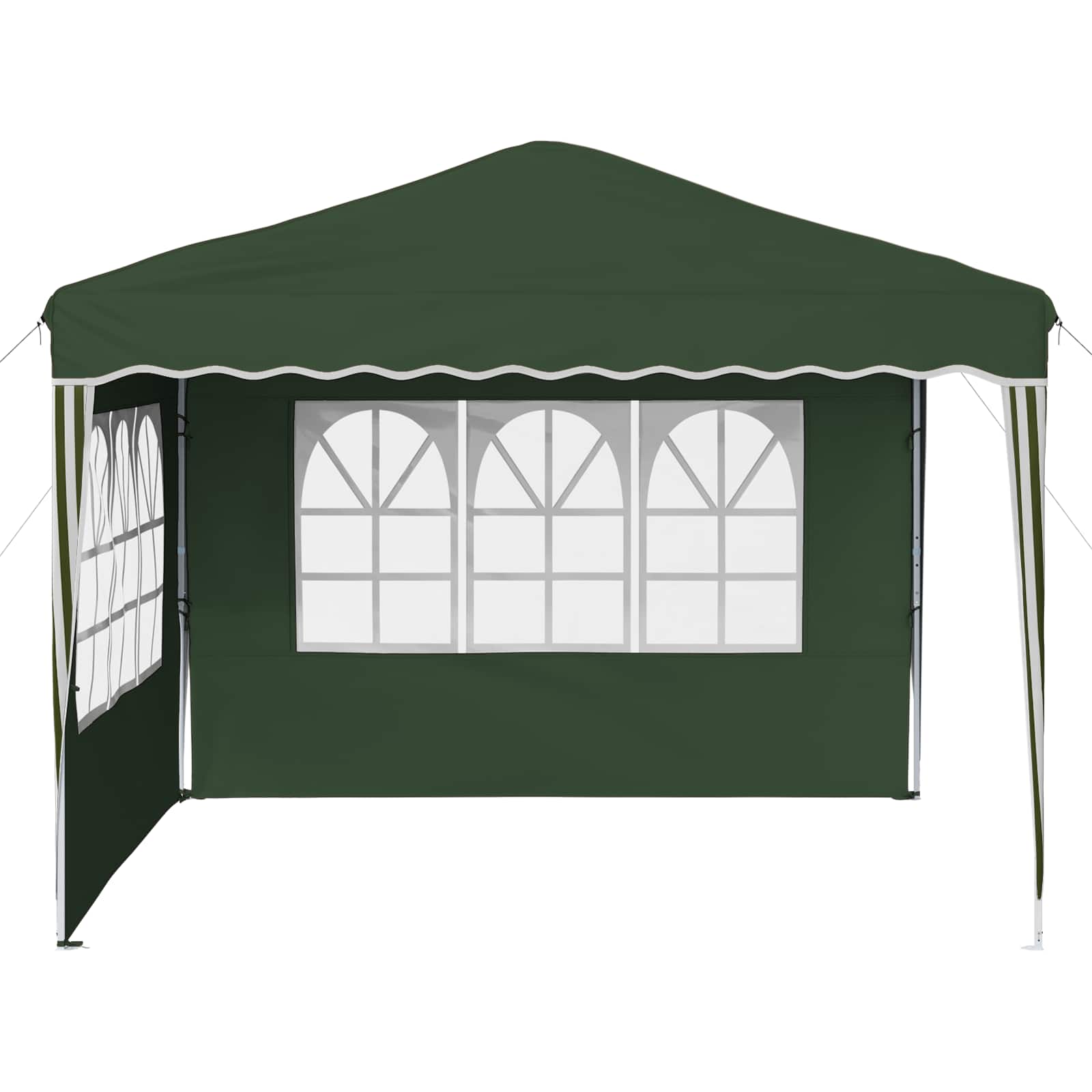 Pop-up Partyzelt 288 x 288 x 245 cm Creme Oxford-Stoff