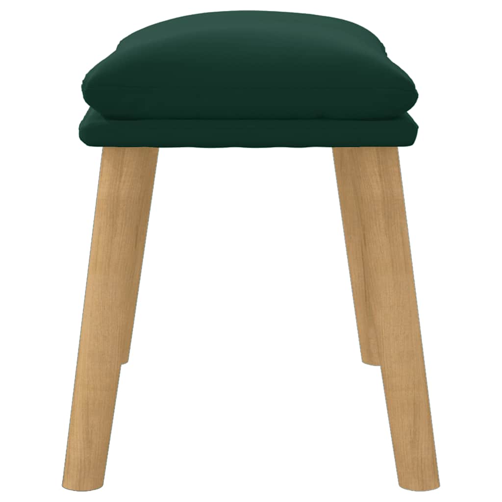 Fußhocker Hellgrau 45x29,5x35 cm Samt