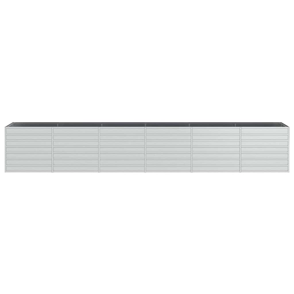 Garten-Hochbeet 160x80x77 cm Verzinkter Stahl Silbern