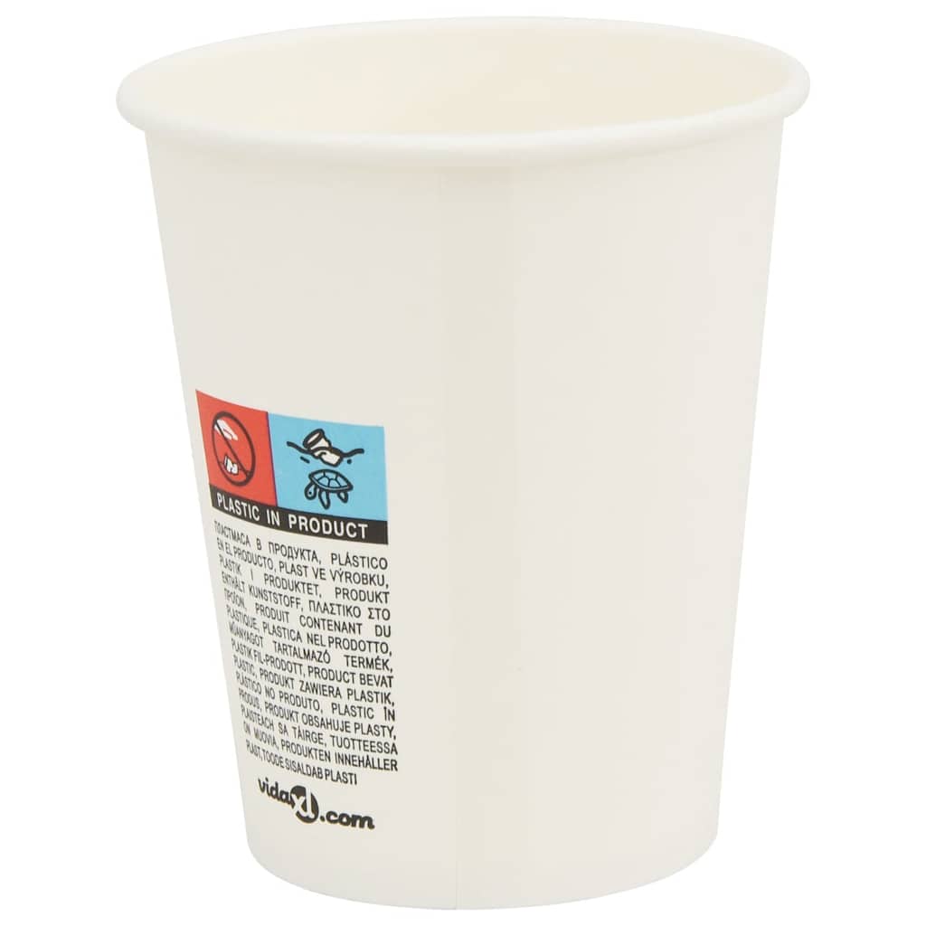 Pappbecher 1000 Stk. 12oz 300ml Weiß