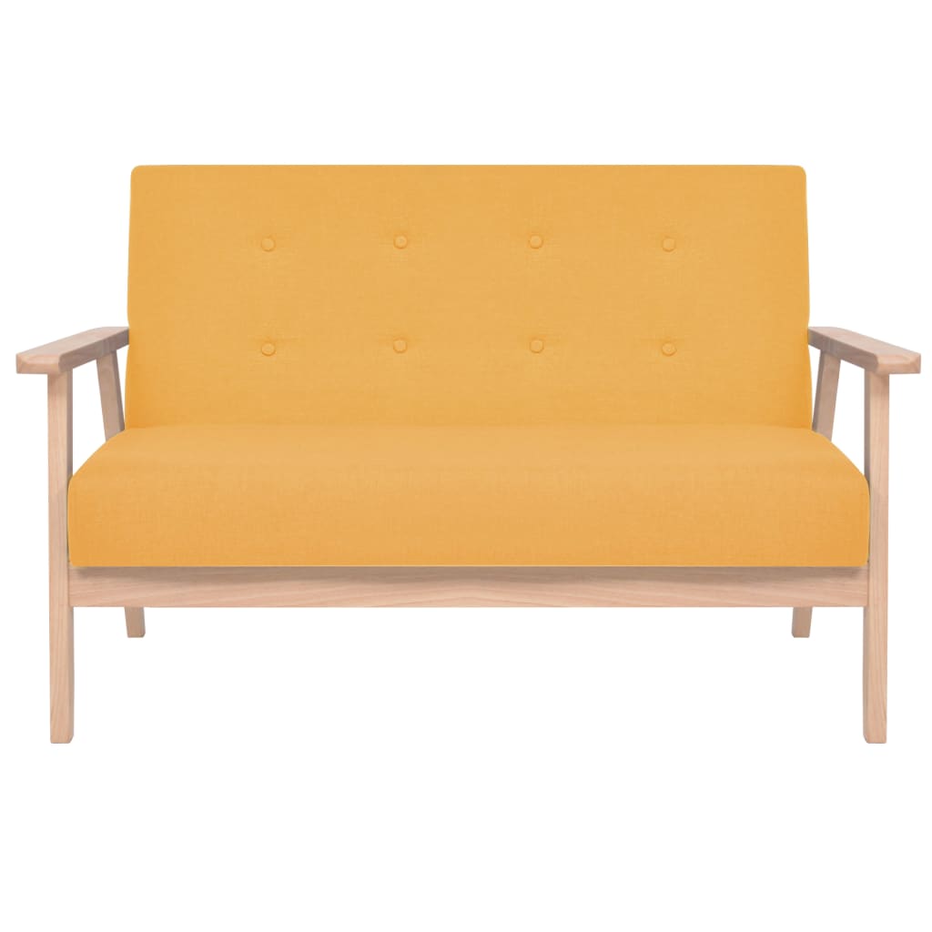 2-Sitzer-Sofa Stoff Hellgrau