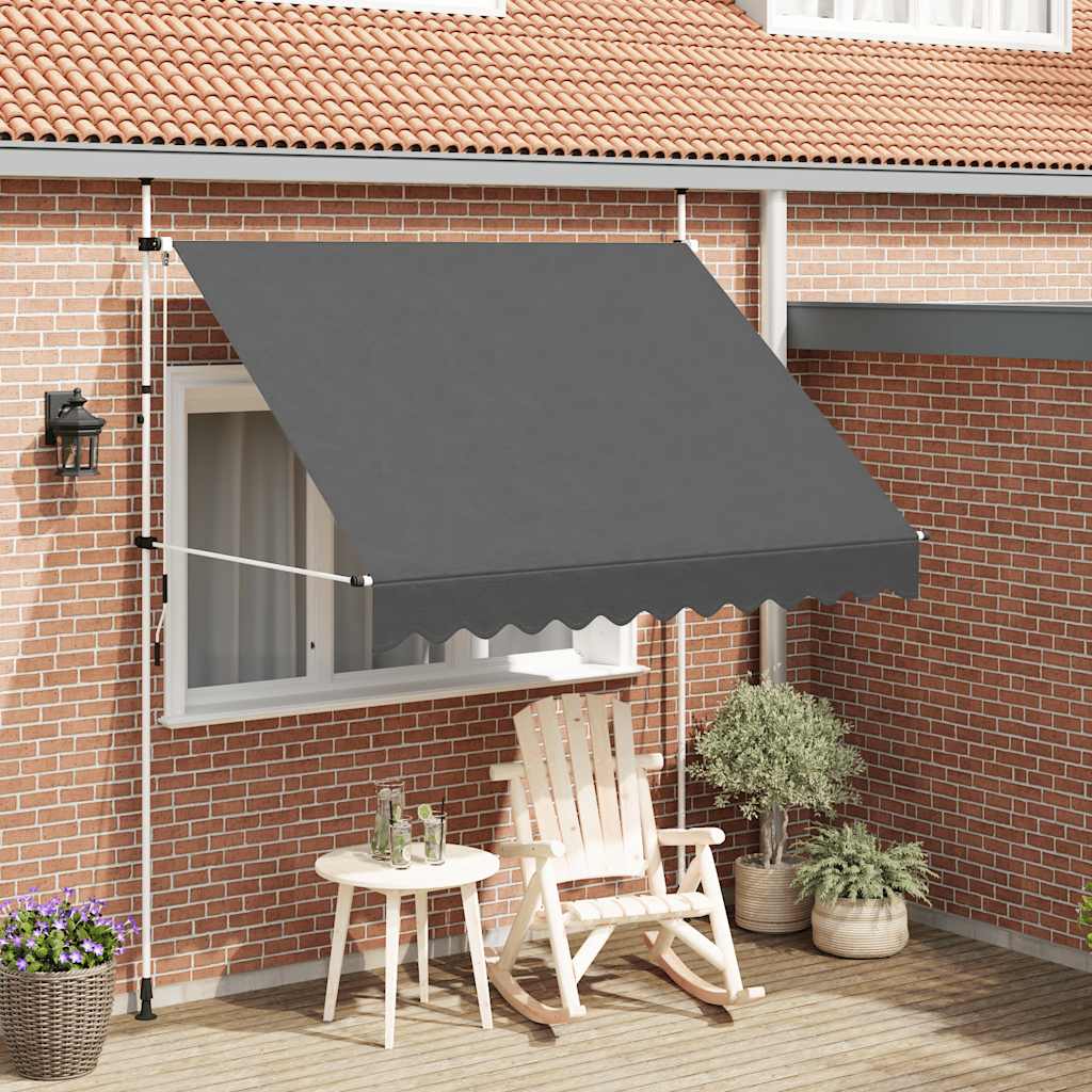 Einziehbare Markise Handbetrieben 150 cm Anthrazit