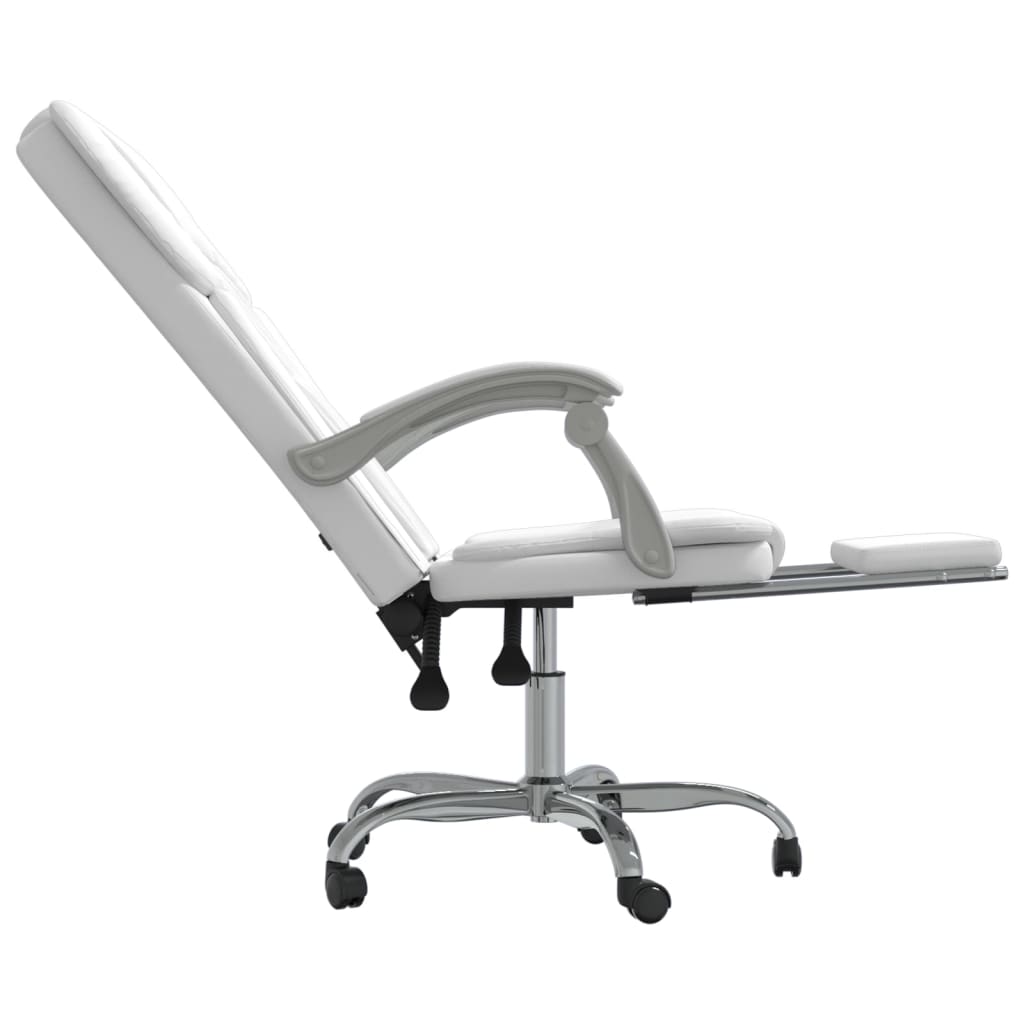 Bürostuhl mit Liegefunktion Schwarz Kunstleder