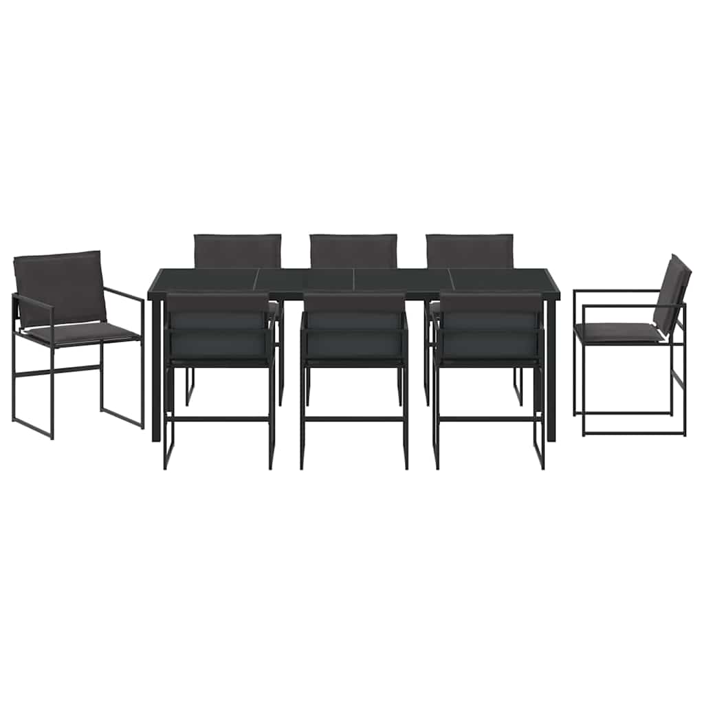 Garten Essgruppe 5 pcs Schwarz 140 x 70 x 73 cm