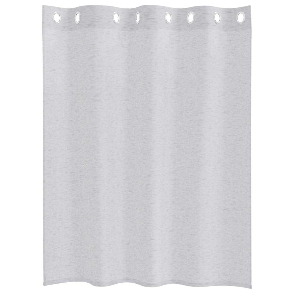 Voile-Vorhang mit Vorhängen 2 pcs Weiß 140 x 140 cm Polyester