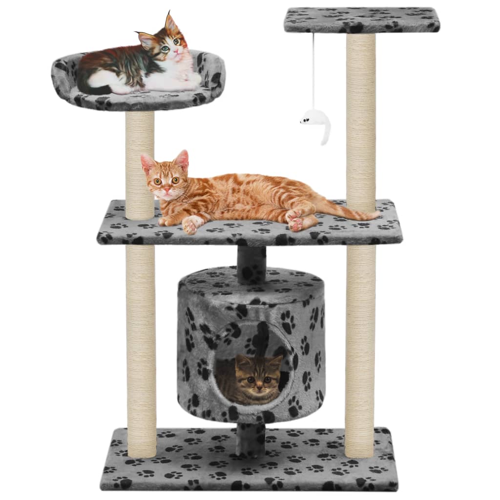 Katzen-Kratzbaum Sisal 95 cm Grau