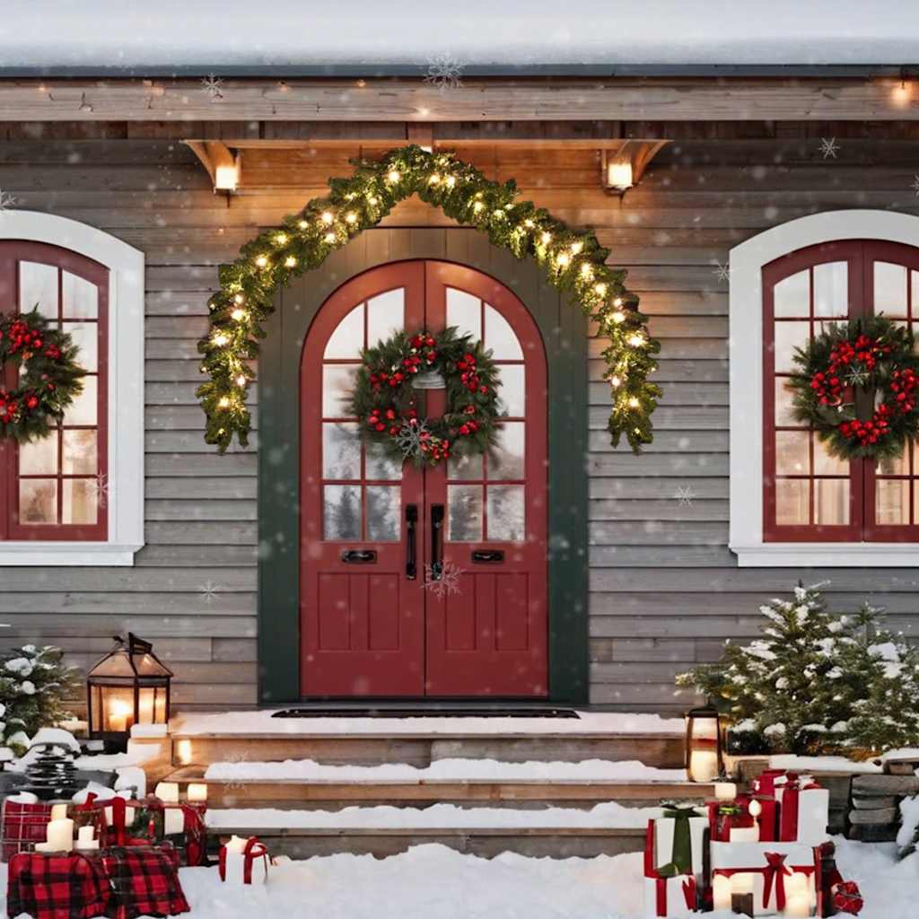 Weihnachtsgirlande mit LED-Leuchten 5 m
