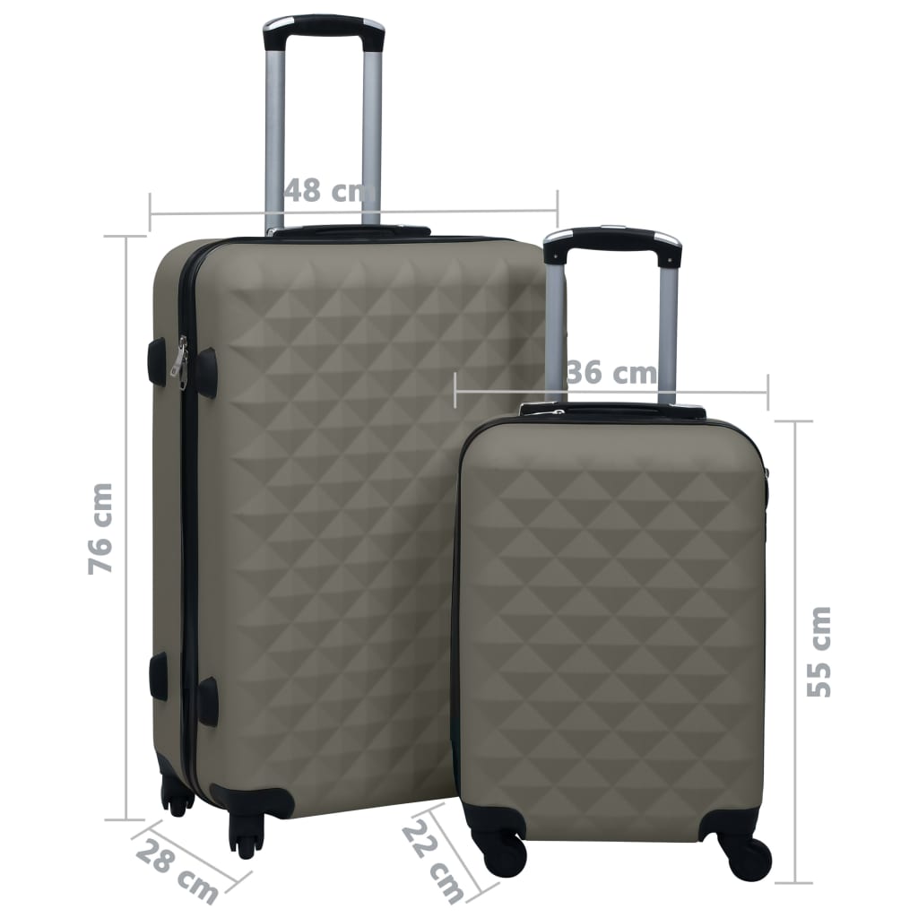 Hartschalen-Trolley-Set 2 Stk. Rosa ABS