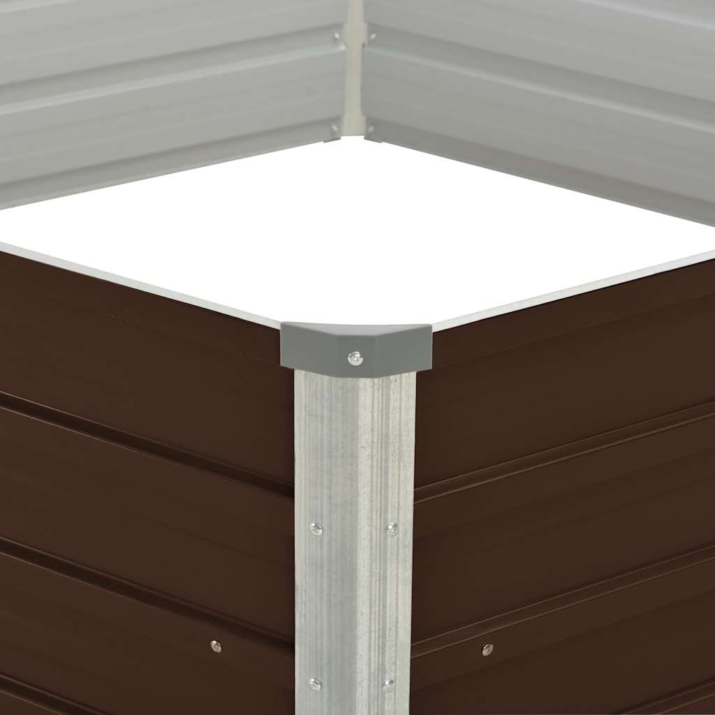 Garten-Hochbeet 129x45 cm Verzinkter Stahl Silber