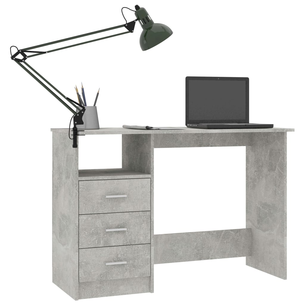 Schreibtisch mit Schubladen Weiß 110x50x76 cm Holzwerkstoff