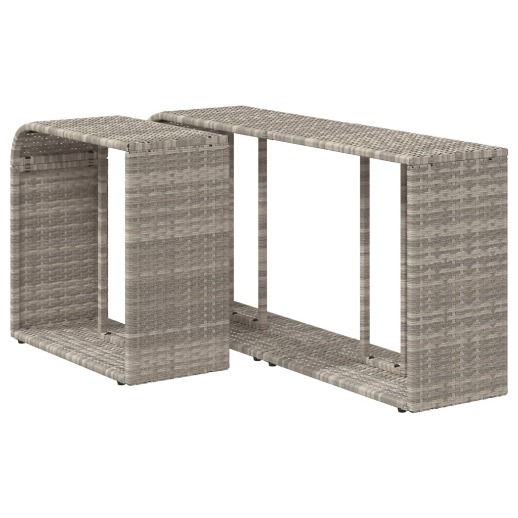 Lagerregale 2 Stk. Schwarz Poly Rattan