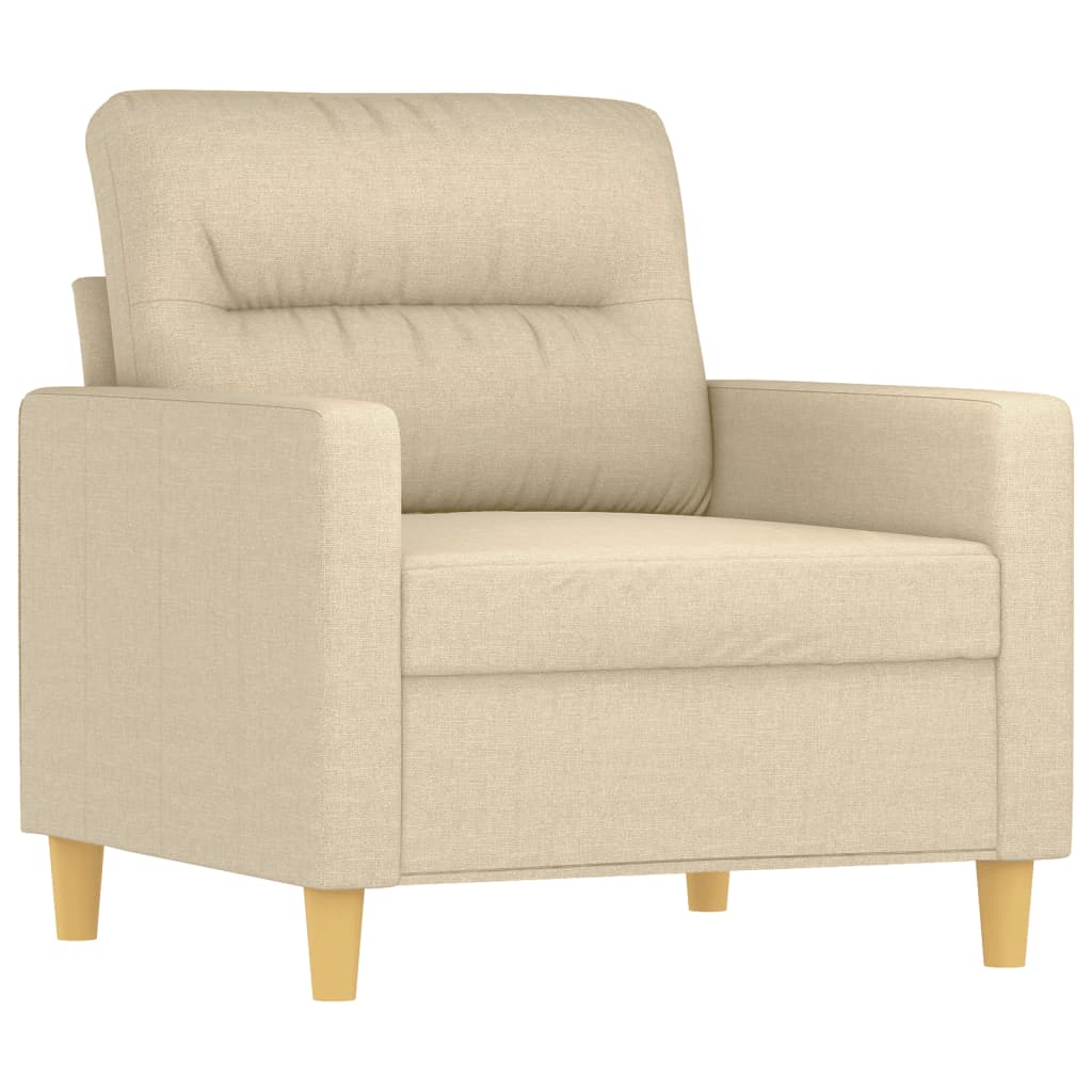 4-tlg. Sofagarnitur mit Kissen Taupe Stoff