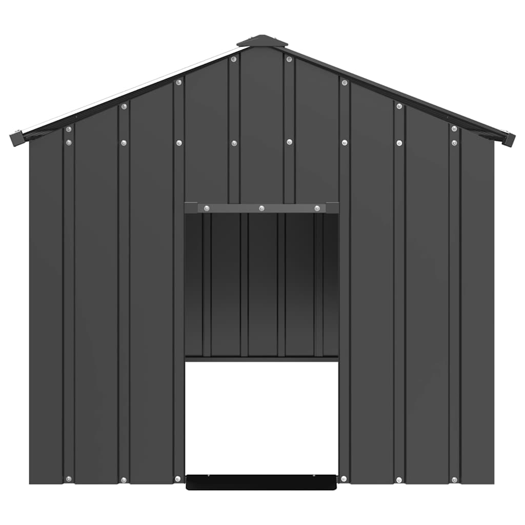Hundehütte mit Dach 131x101x102 cm Verzinkter Stahl