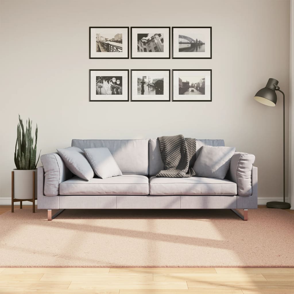 Teppich HUARTE Kurzflor Weich und Waschbar Anthrazit 60x110 cm