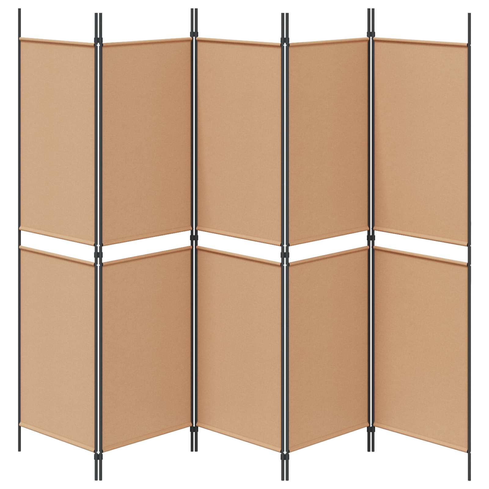 3-teiliger Raumteiler Beige 150 x 180 cm Stoff
