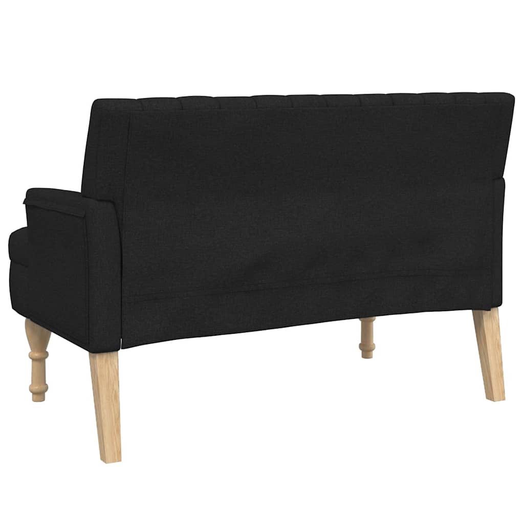 Sitzbank mit Kissen Dunkelgrau 113x64,5x75,5 cm Stoff