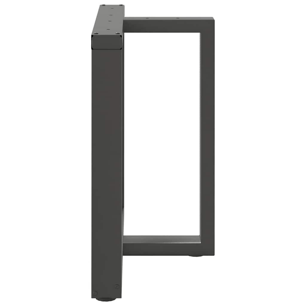 Couchtischbeine T-Form 2 Stk. Schwarz 30x25x(30-31) cm Stahl