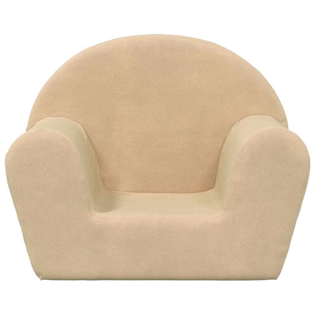 Kindersofa Hellgrau mit Sternen Weich Plüsch