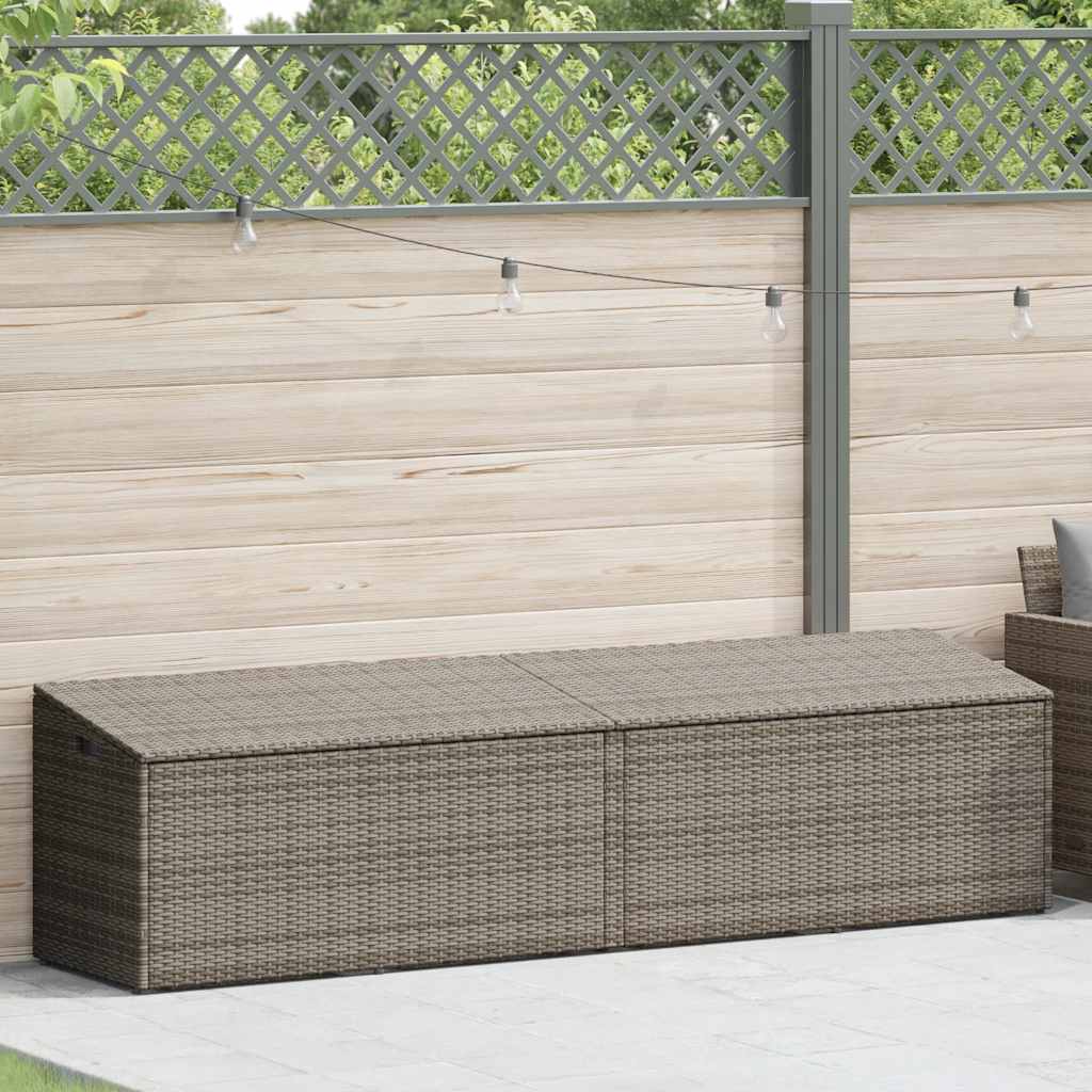 Garten-Aufbewahrungsbox Schwarz 110 x 50 x 58 cm Poly Rattan