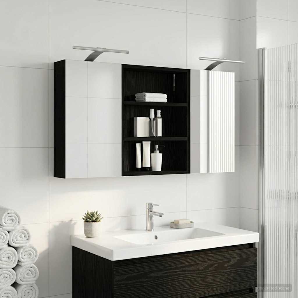 Badezimmerschrank-Set 3 pcs 80 x 10,5 x 50 cm Holzwerkstoff