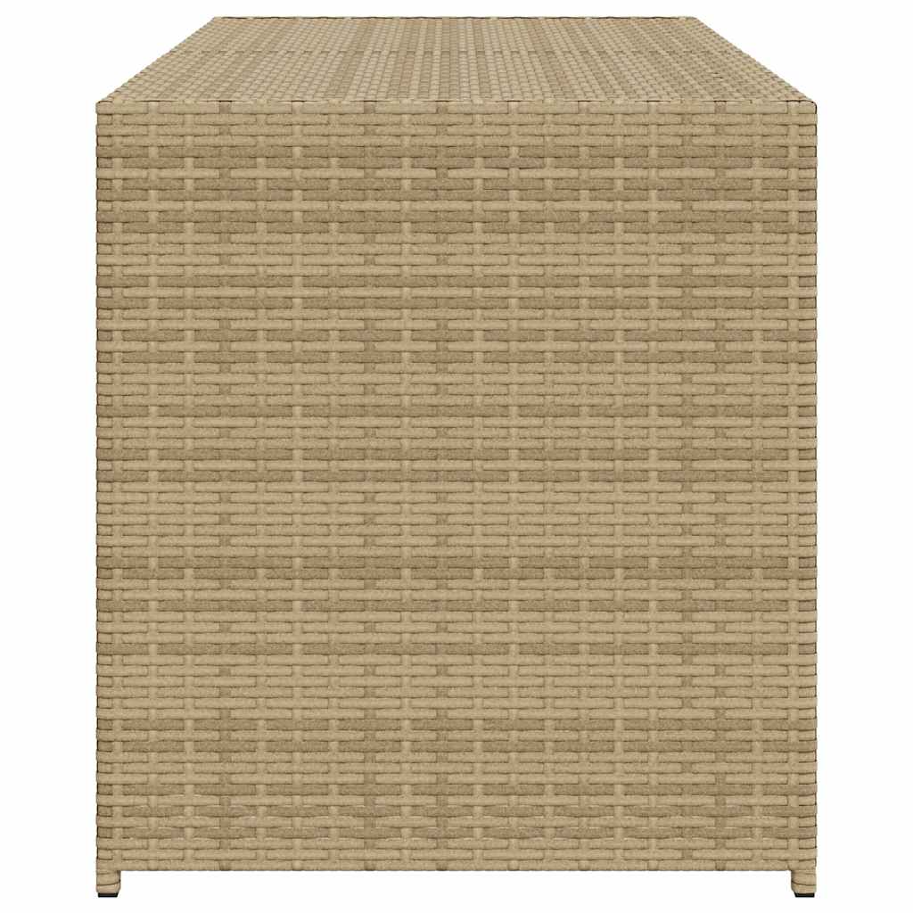 Gartentruhe Schwarz 283L Poly Rattan