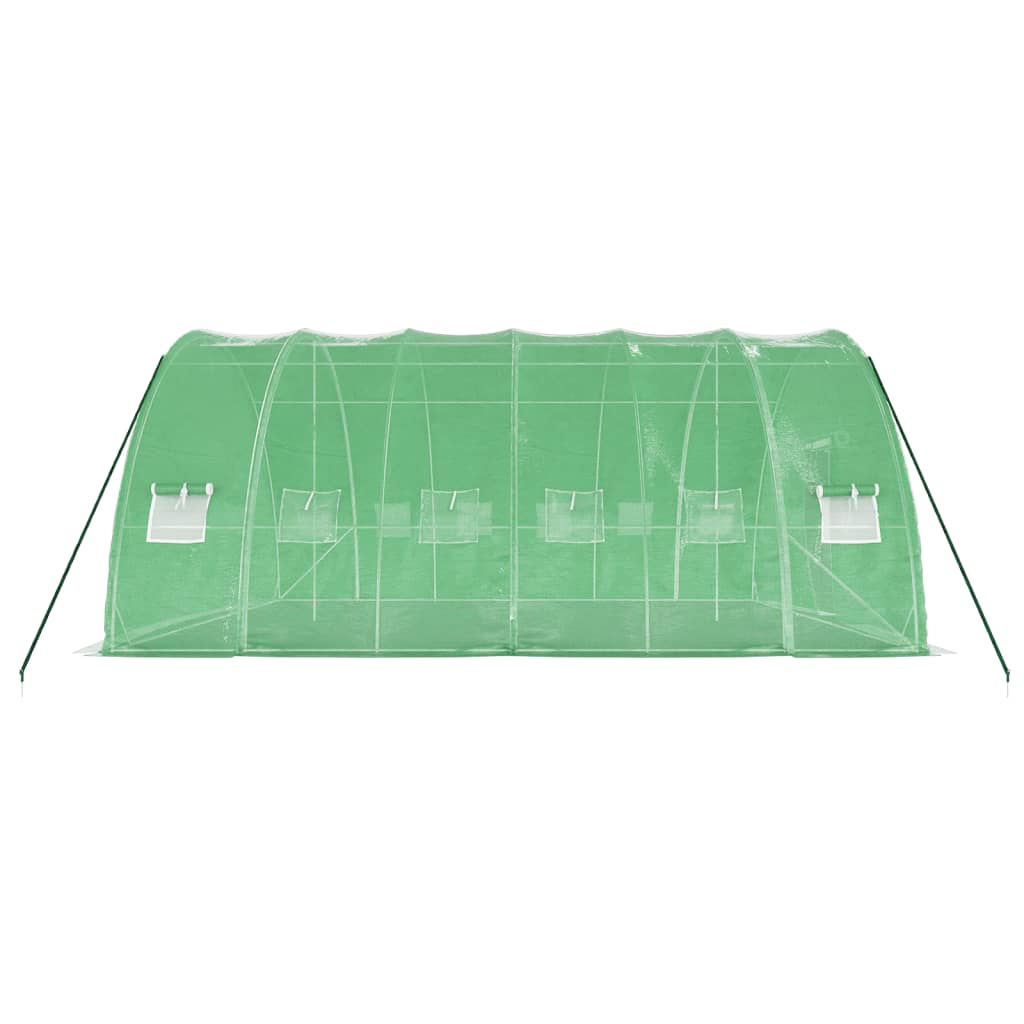 Gewächshaus mit Stahlrahmen Grün 24 m² 6x4x2,85 m