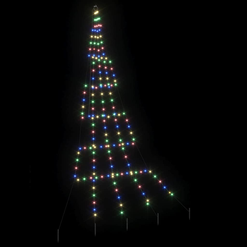 LED Weihnachtsbaum mit Erdspießen Warmes Weiß 182 cm Metall