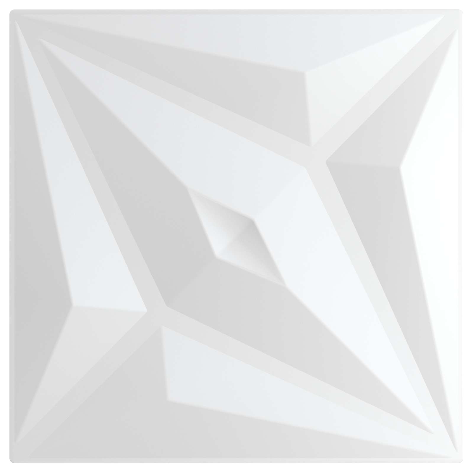 Wandpaneele 12 pcs Diamant Weiß 50 x 50 cm XPS Schaum