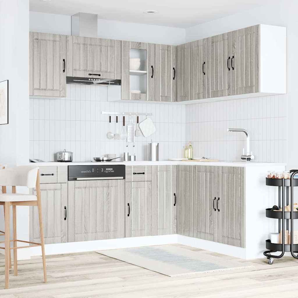11-tlg. Küchenschrank-Set Lucca Weiß Holzwerkstoff