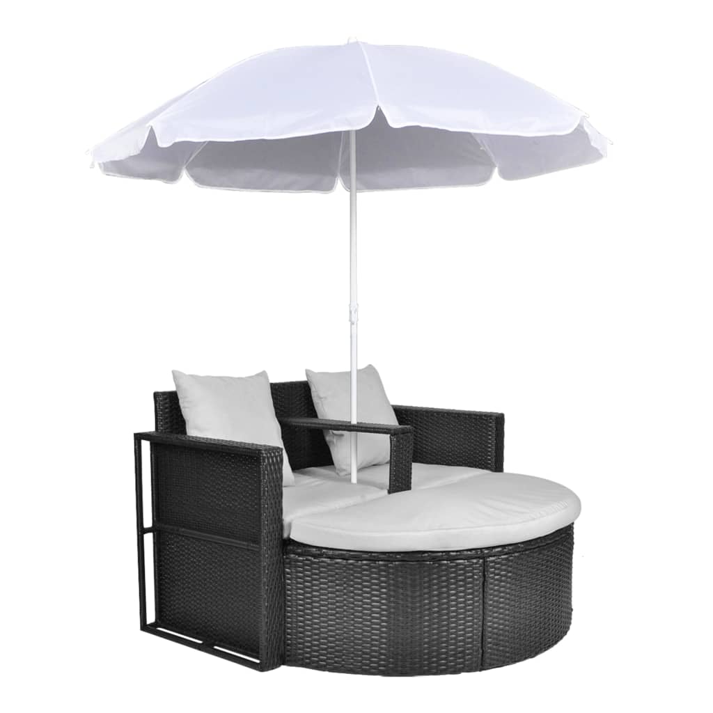 Garten-Sofa mit Kissen 8 pcs Beige und Hellgrau Poly-Rattan