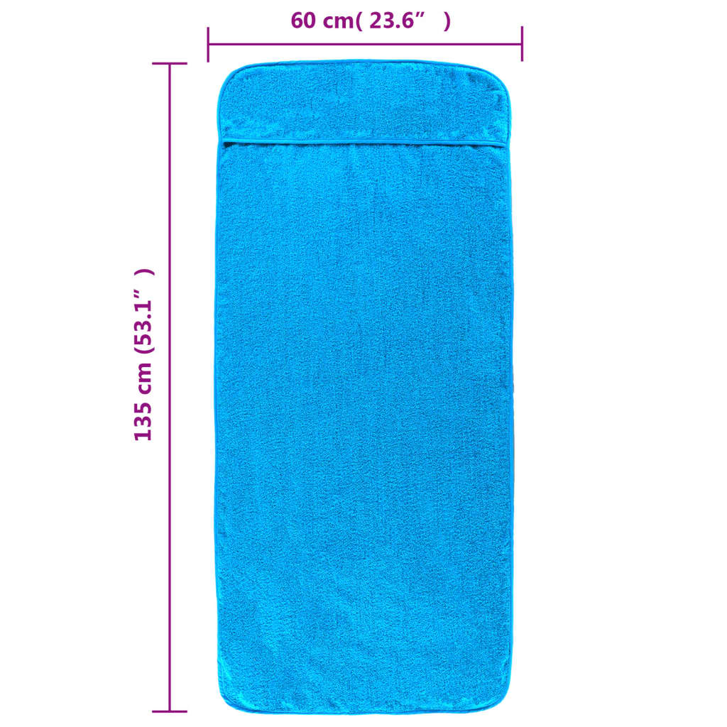Strandtücher 4 Stk. Weiß 60x135 cm Stoff 400 GSM