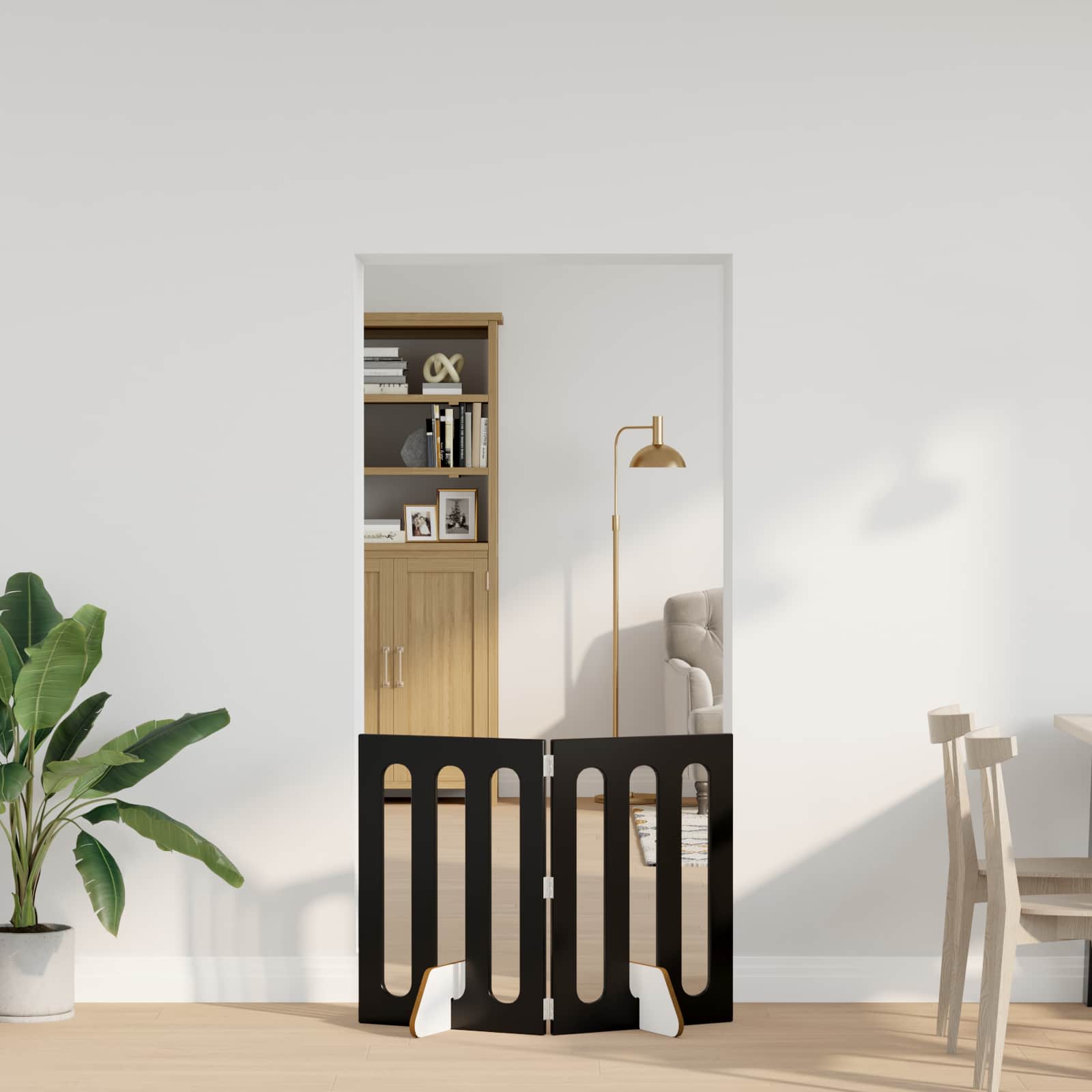 Faltbarer Haustierzaun 2 pcs Weiß 100,5 x 38 x 70 cm