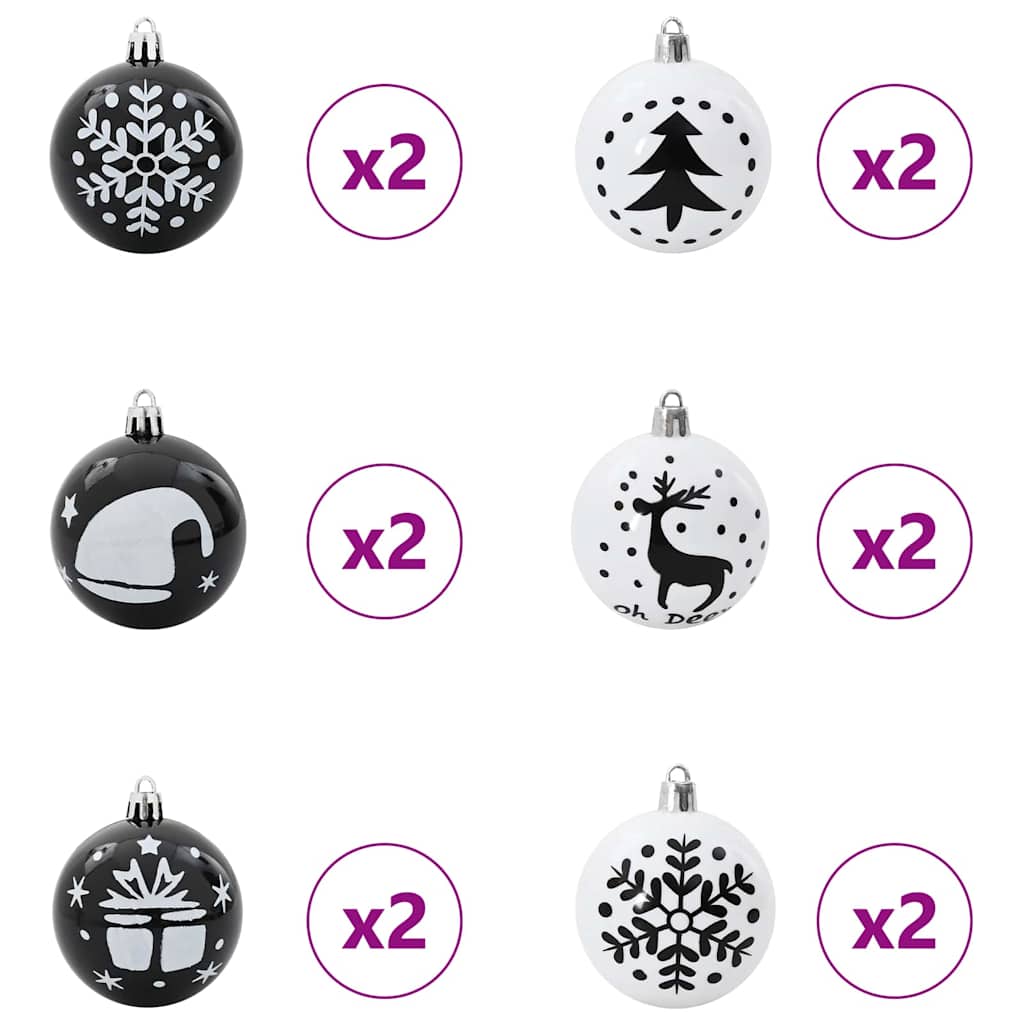 Weihnachtskugel-Set 40 pcs Gold und Rot Kunststoff