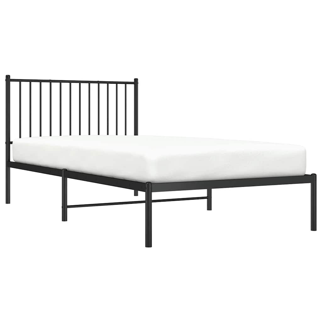 Bettgestell Metall Schwarz 75x190 cm