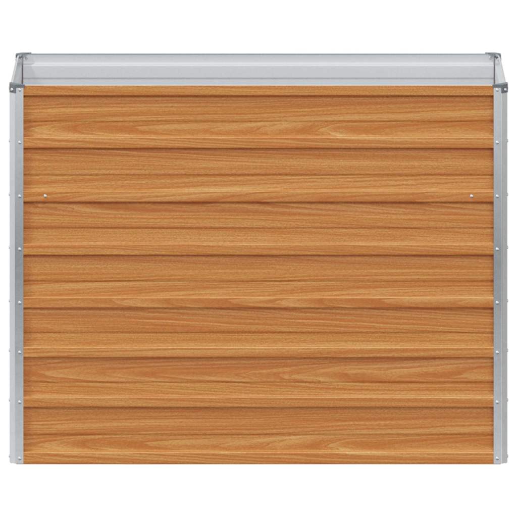 Hochbeet Hellbraun 100 x 100 x 77 cm Verzinkter Stahl