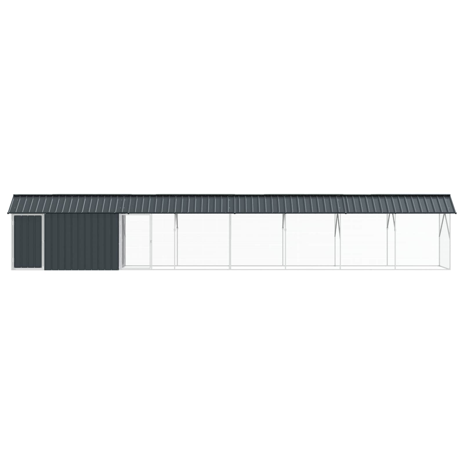 Vogelkäfig Anthrazit 422 x 103 x 142 cm Verzinkter Stahl