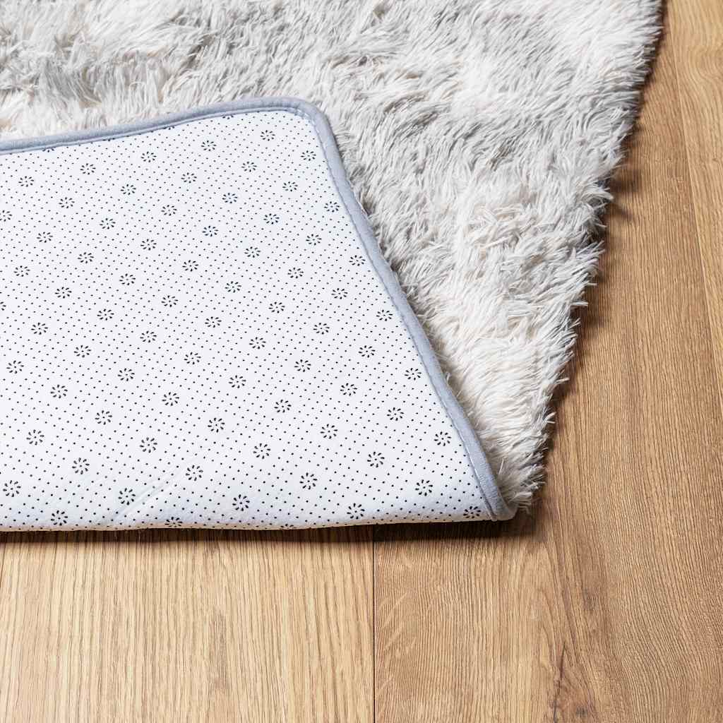 Teppich Shaggy Hochflor NAVARRA Beige 60x100 cm Polyester