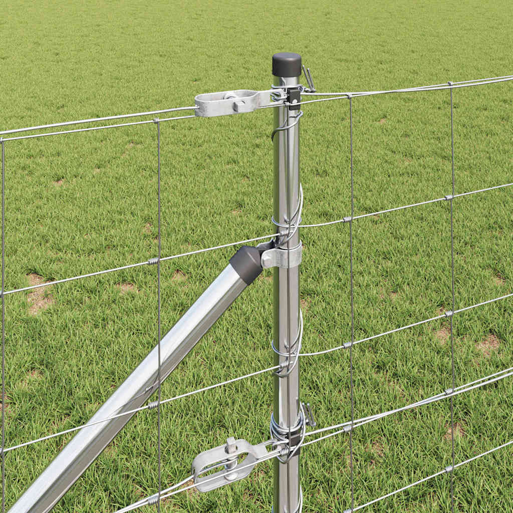 Ground Fix Geschweißter Drahtzaun 25 x 0,8 m Silber Netz