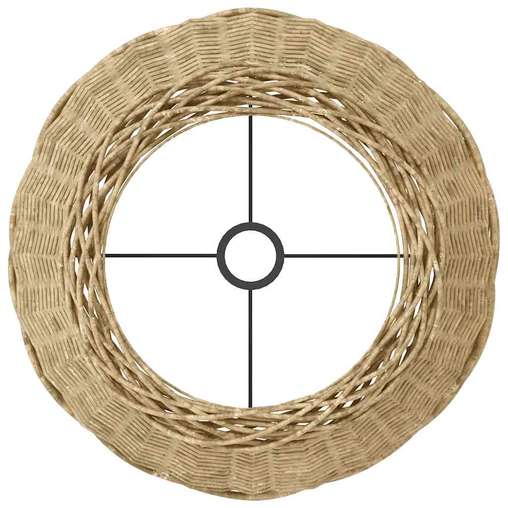 Lampenschirm Weiß Ø15x12 cm Korbweide