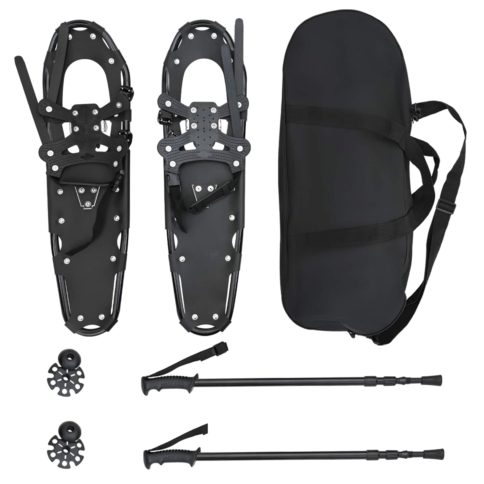3 in 1 Schneeschuhe Silber und Schwarz 53,5 x 21 cm