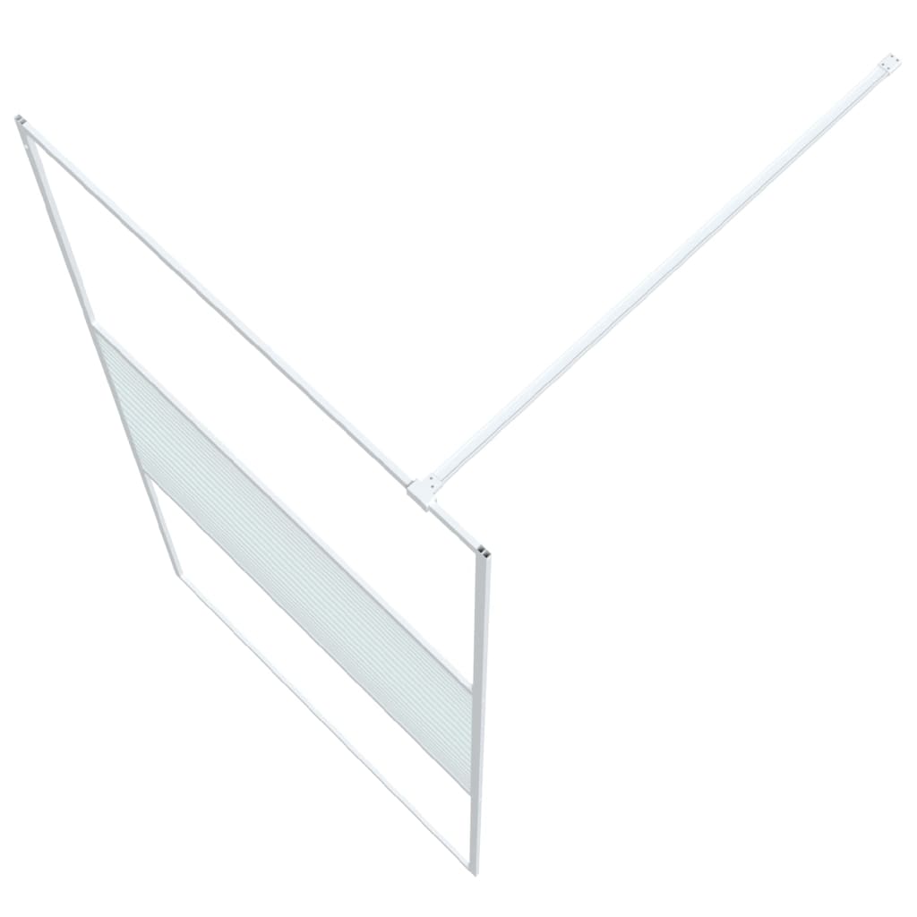 Duschwand für Begehbare Dusche Schwarz 100x195 cm ESG-Glas Klar