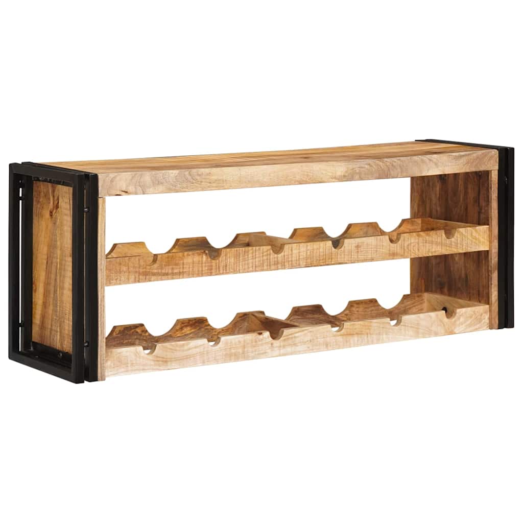 Weinregal Braun 60 x 45 x 33 cm Massives grobes Mangoholz