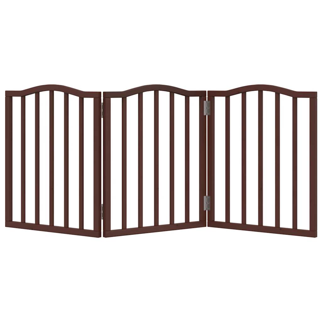 3-tlg. Hundetor Faltbar 150 cm Pappelholz